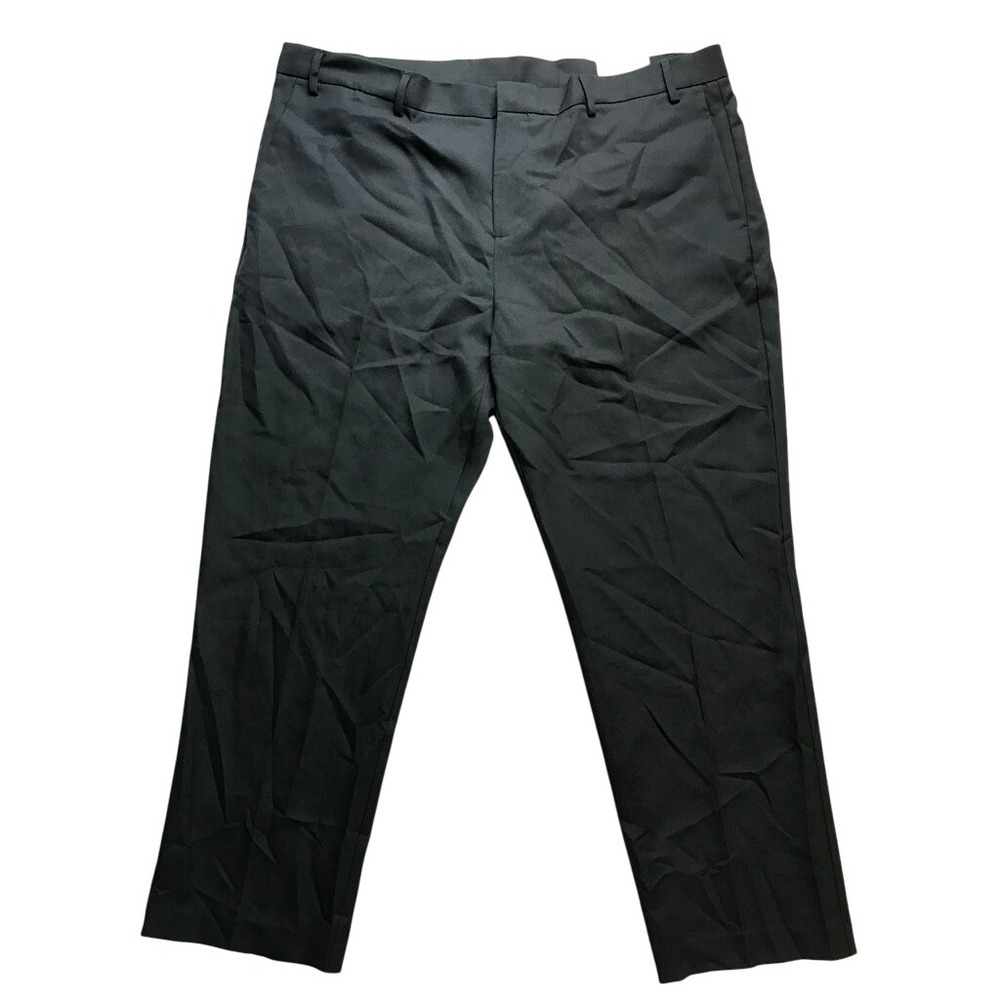 Perry Ellis Portfolio Essentials Mens 42x30 Black Modern Fit Trousers Slacks